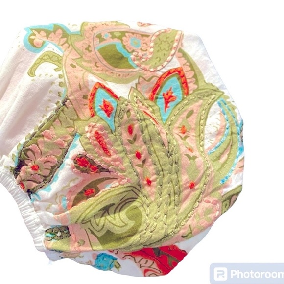 Chicos Boho embroidered beaded peasant blouse size 3 - Picture 3 of 11